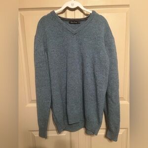 Pringle V-Neck Sweater in Soft Blue